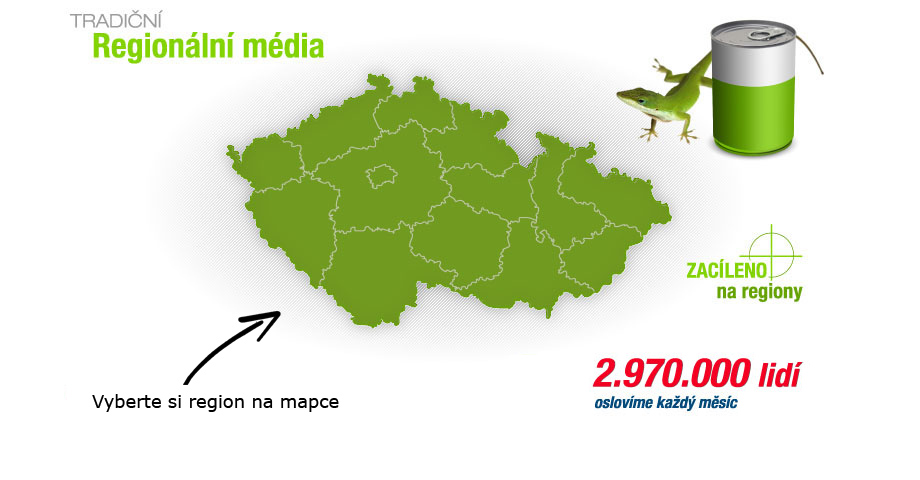 Naše média - mapa